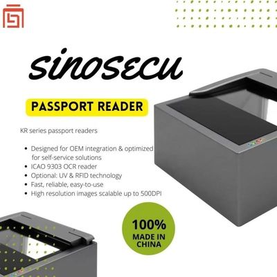 2초 스캔 속도 USB 2.0 인터페이스 SINOCECU 키오스크 여권 스캐너 OCR MRZ 리더