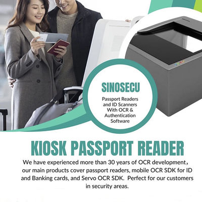 전문 공항 키오스크 RFID 읽기 기능이있는 전체 페이지 여권 리더